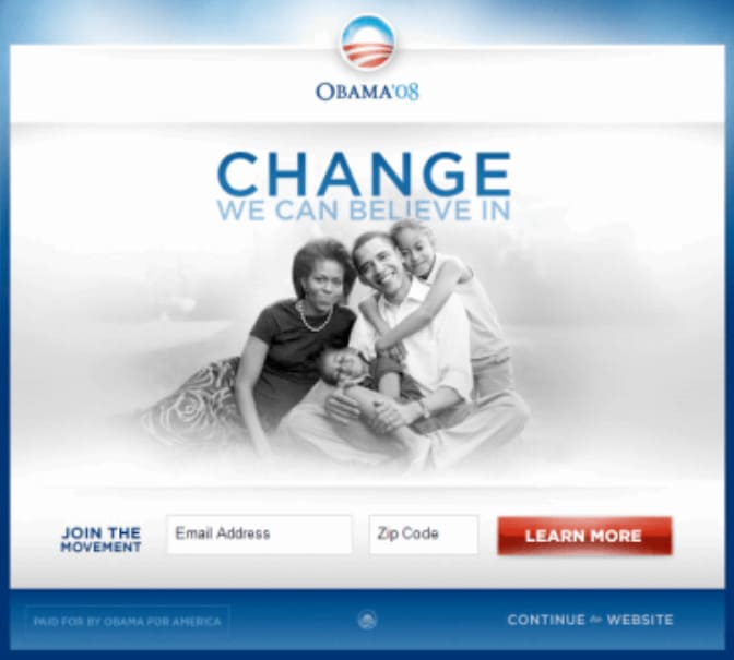 最も高いコンバージョン率を上げたマイクロコピーは下記の画像の「LEARN MORE（もっと情報を得る）」でした